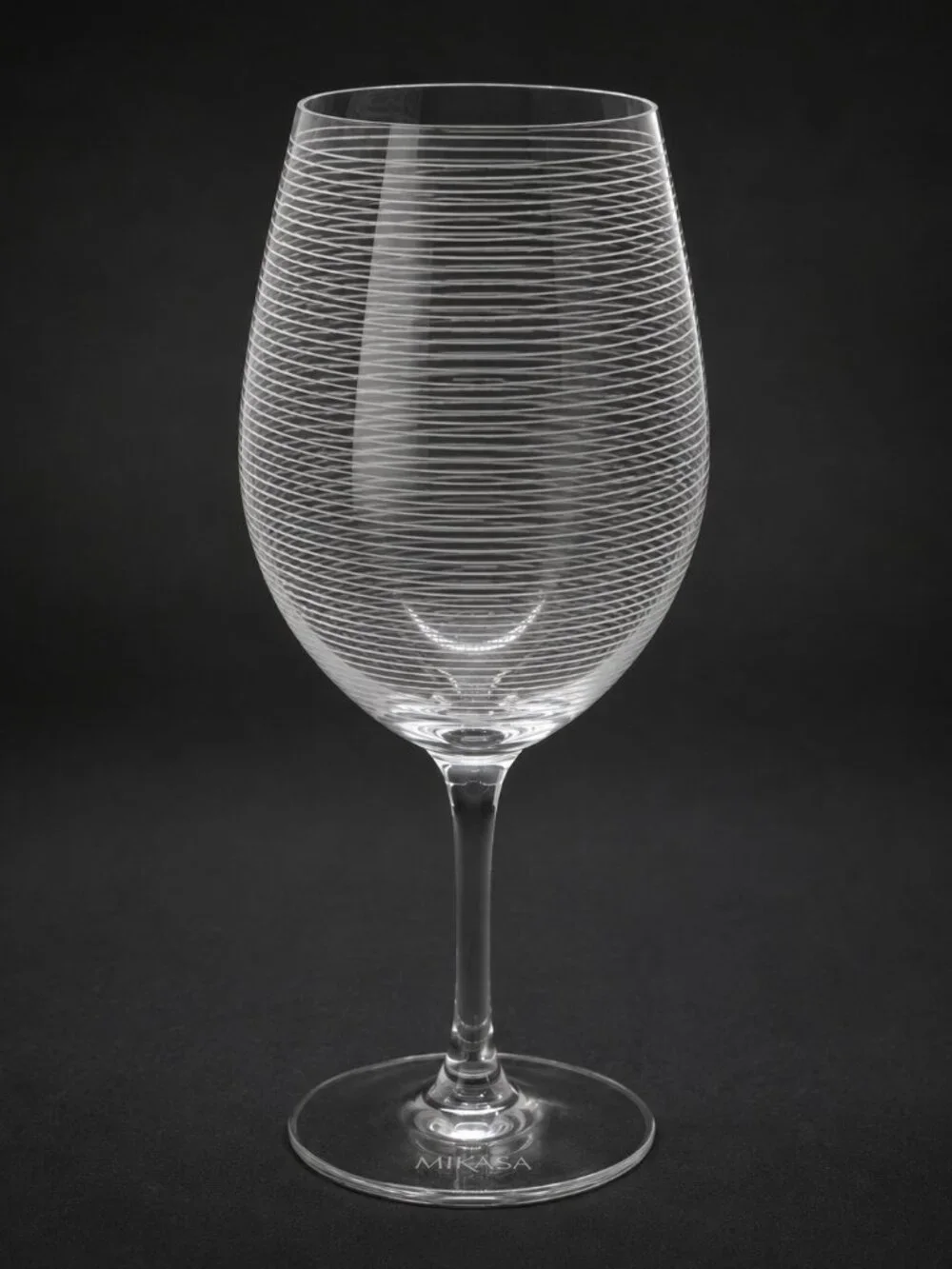 Mikasa Cheers Etched Crystal Wine Glasses Set of 2 Assorted Patterns